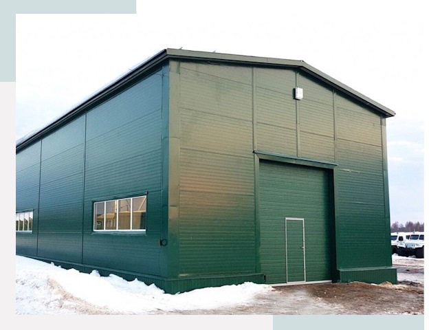 Двускатные ангары в Керчи