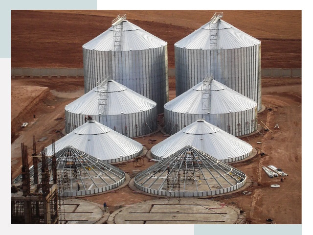 Строительство зерновых силосов в Керчи